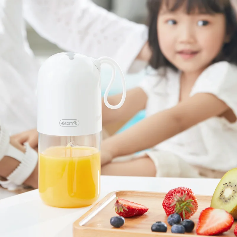 Портативный Электрический блендер соковыжималка Deerma 300 мл с зарядкой от USB для
