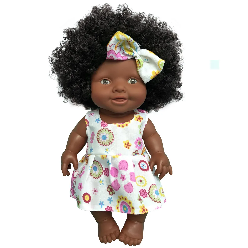 

Baby Movable Joint African Doll Toy Black Doll Best Baby Dolls Kids Fun Toy Christmas Gift Toys for Girls menina Boneca YE11.27