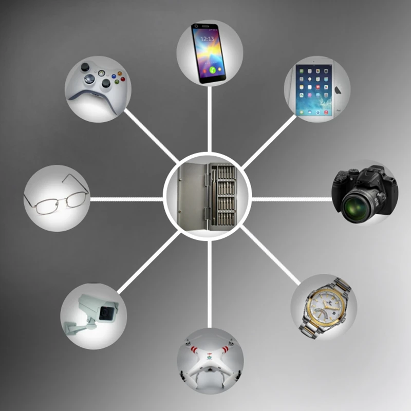 24 в 1 Набор прецизионных отверток S2 магнитные биты aluminum Box DIY Набор отверток для камеры XIAOMI ежедневное использование