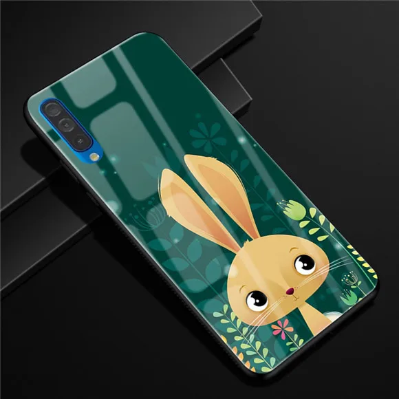 K 6,4 ''для samsung Galaxy A50 чехол A 50 стекло Funda жесткий чехол для samsung Galaxy A50 мягкая рамка A 50 закаленное - Цвет: 27