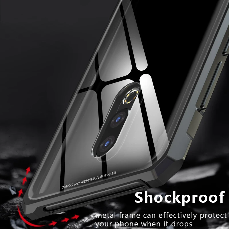 Для MEIZU 16th Plus, чехол, Роскошный Жесткий металлический каркас, прозрачное стекло, защитный чехол для телефона, для MEIZU 16th, задняя крышка