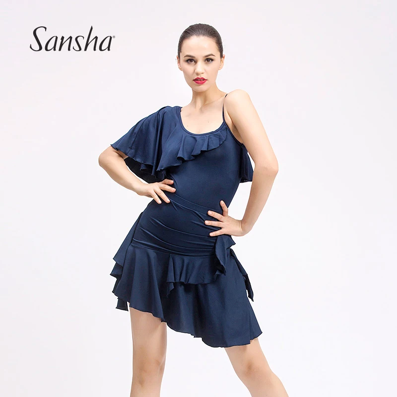 Sansha Новый трико для взрослых танцевальный Купальник танцев асимметричный дизайн
