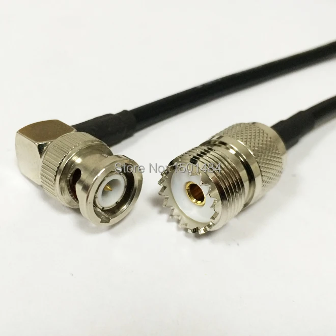 Новый UHF Female SO239 переключатель BNC штекер угловой конвертер RG58 кабель адаптер по