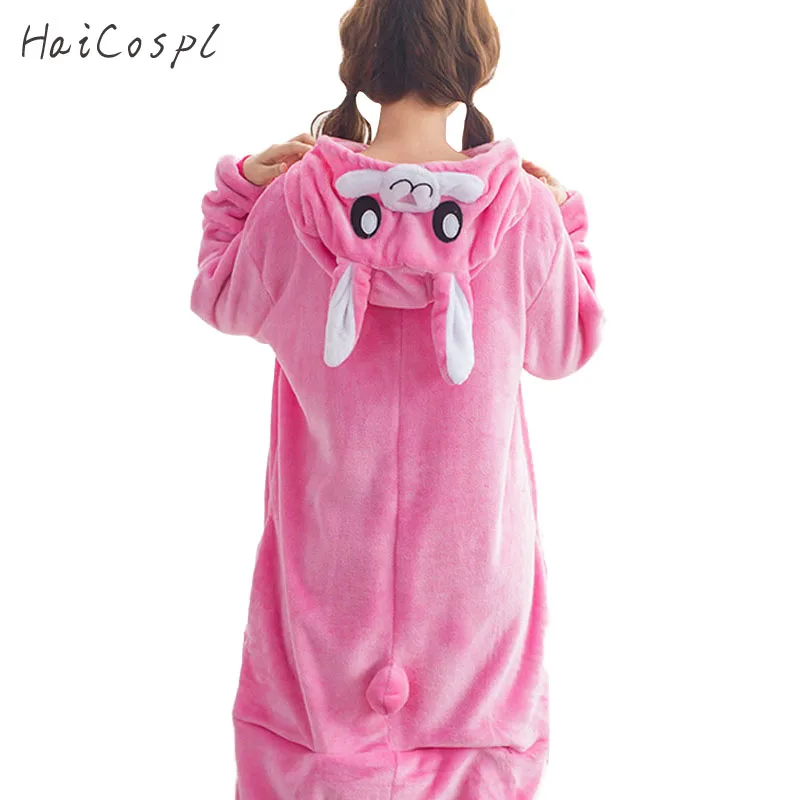 Пижама с рисунком кролика для женщин взрослых животных косплей костюм розовый