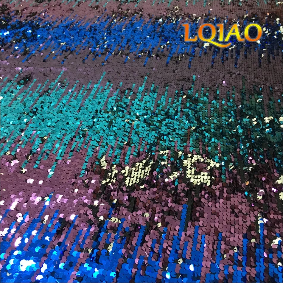 Русалка рыбья чешуя блесток ткань на дворе Реверсивный аппликация для