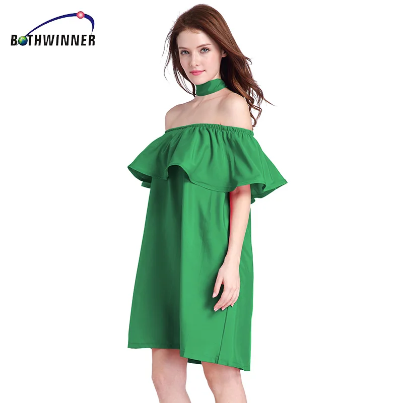 Женское платье без рукавов с открытыми плечами летнее элегантное однотонное