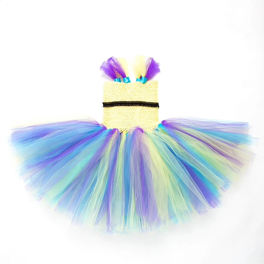 Миньоны мультфильм косплей день рождения костюм милое платье-пачка для девочек