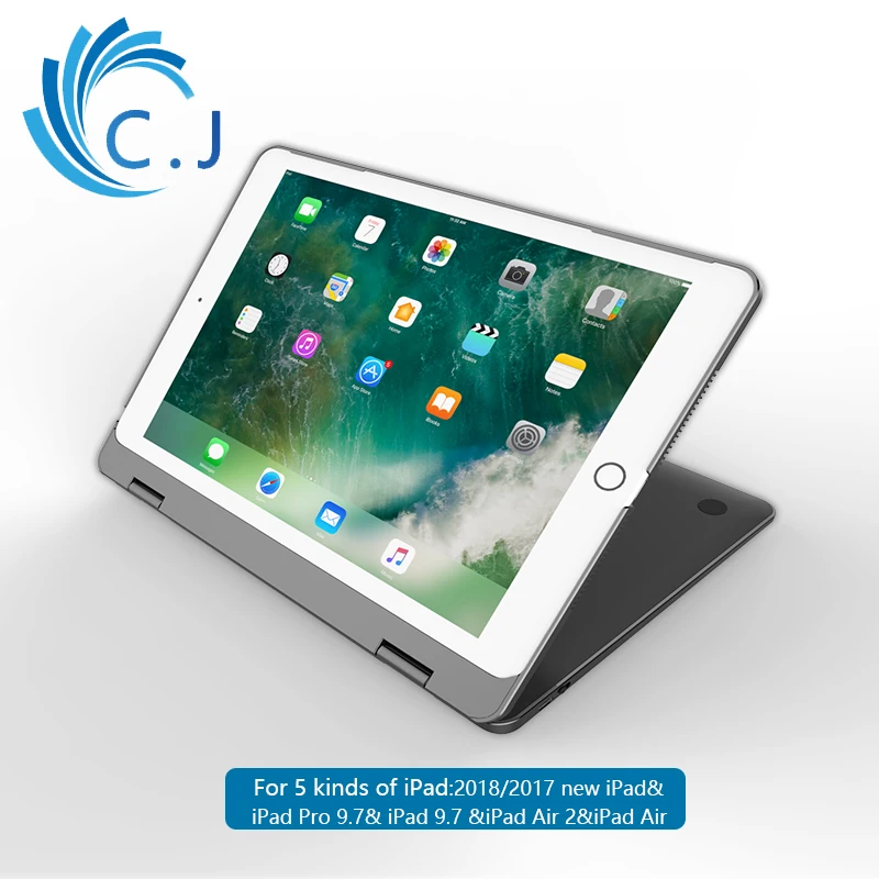 Ультра тонкий беспроводной Bluetooth клавиатура чехол с подсветкой для Apple ios ipad pro 9 7