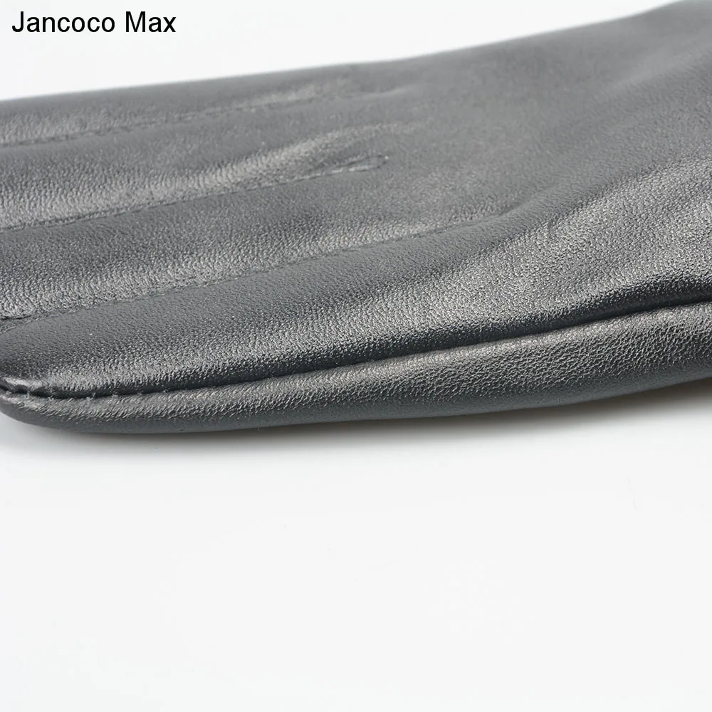 Jancoco Max Прихватки для мангала для женщин сенсорный экран Зимние теплые из натуральной овечьей кожи Rex помпоны из кроличьего меха S2035
