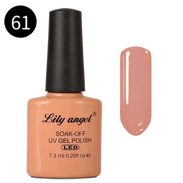 61 Lily Angel 7,3 мл Nail Art Дизайн Маникюр 110 Цвет Soak Off эмали гель для ногтей Светодиодный УФ гель лак для ногтей 39-76 - Цвет: 61