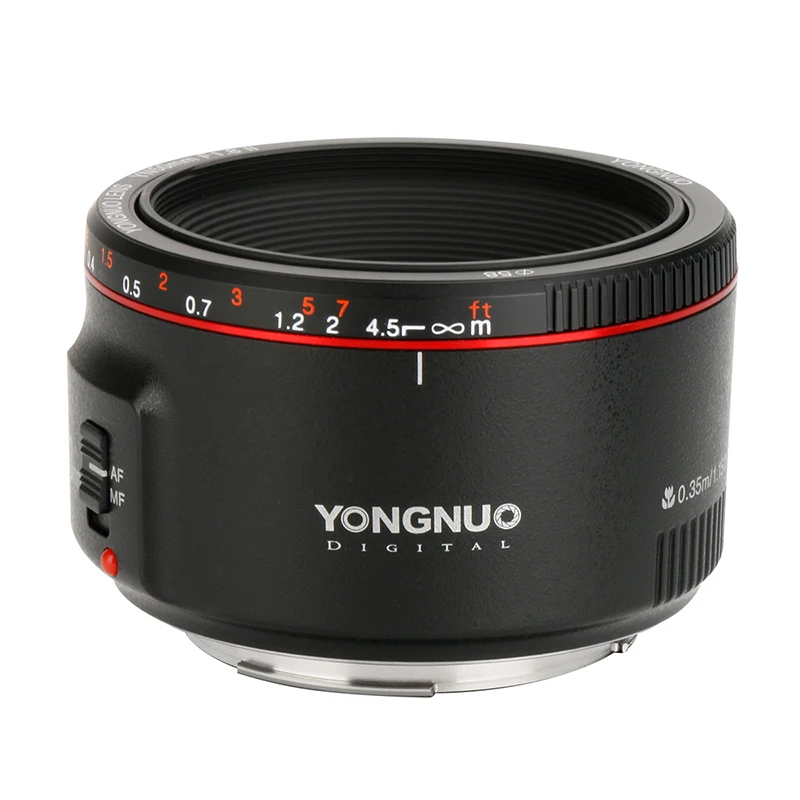 YONGNUO YN50mm F1.8 II фиксированный EF с большой апертурой объектив камеры для Canon эффект боке AF MF 50 мм объектив для EOS 70D 5D2 5D3 600D DSLR