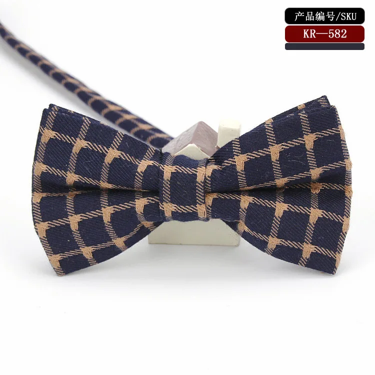 Корейская версия хлопок полосатый галстук-бабочку воротник цветок квадратных