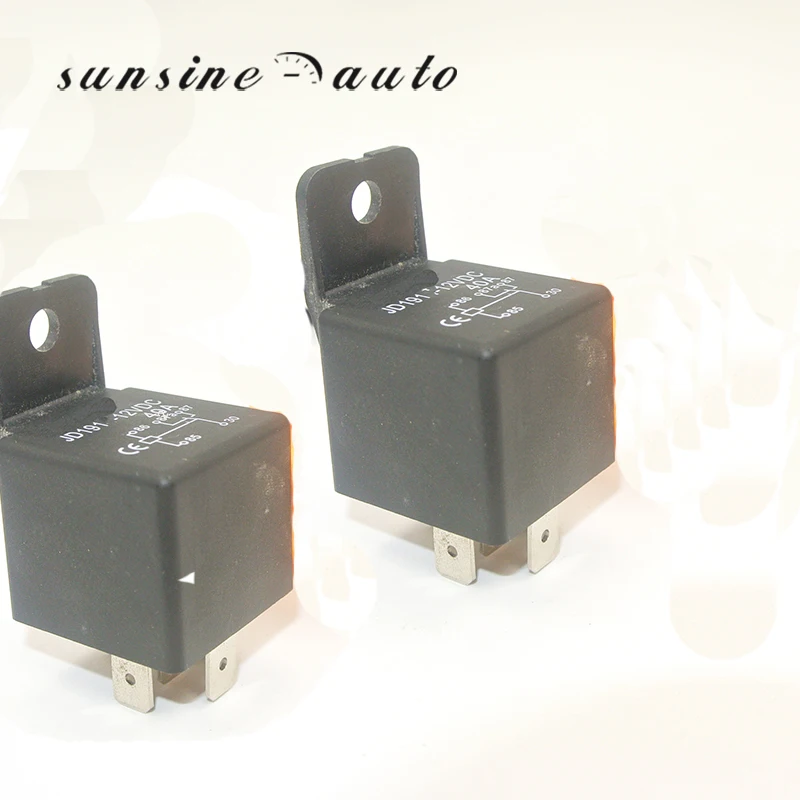JD1912 DC 12V 24V 40A черный реле 4 PIN прочный автомобильный Грузовик Лодка реле замыкающий контакт реле