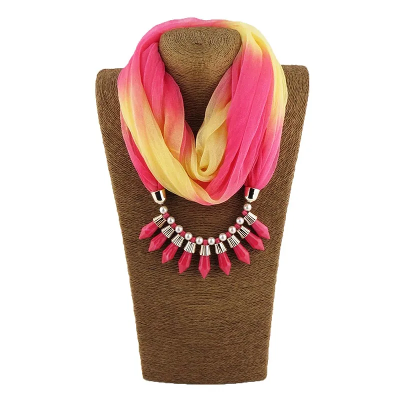 Женские шармы RUNMEIFA шифоновое ожерелье с кулоном цилиндрической формы весенний