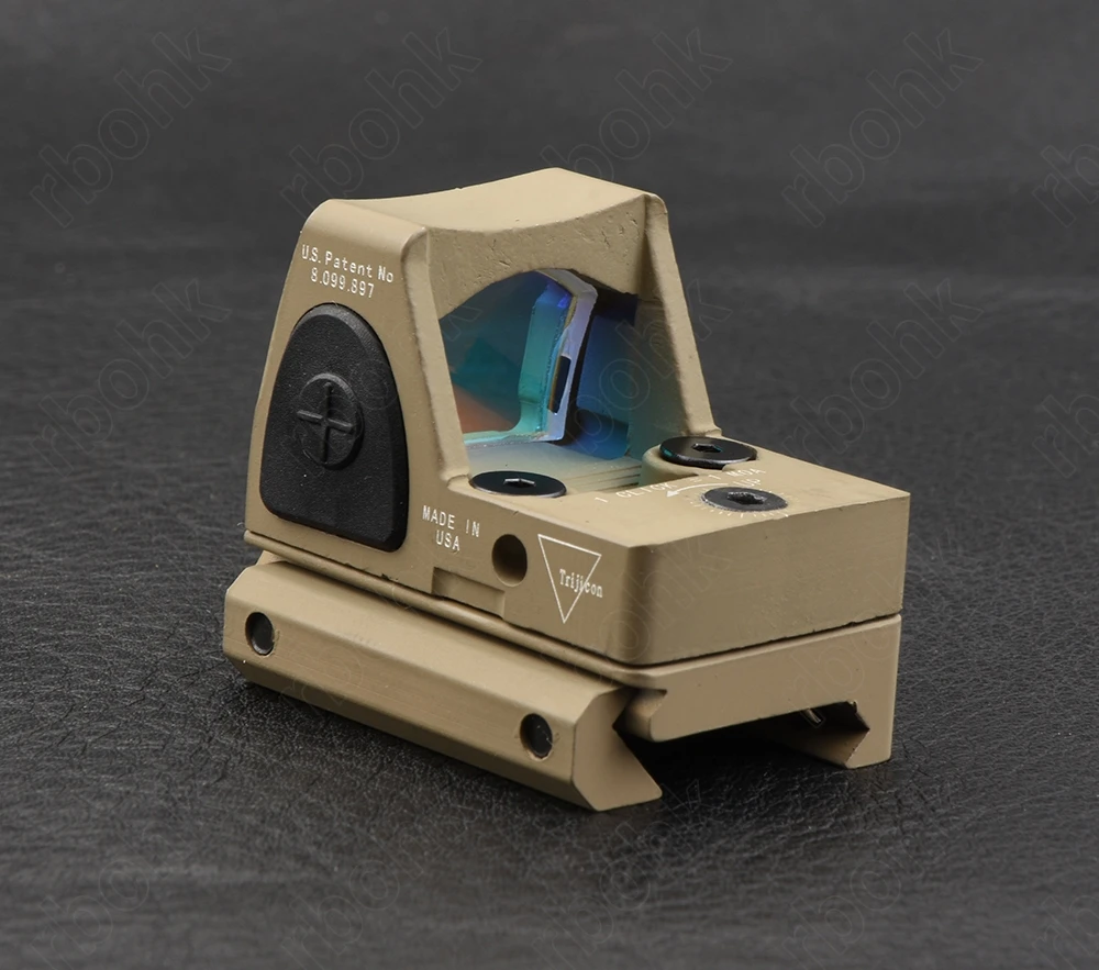Тактический Мини Коллиматорный прицел от Trijicon Стиль 1x Red Dot Пикатинни и Глок база