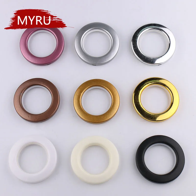 

20/40/80PCS/ LOT High Quality Home Decoration Curtain Accessories Nine Colors Plastic Rings Eyelets for Curtains Grommet Top