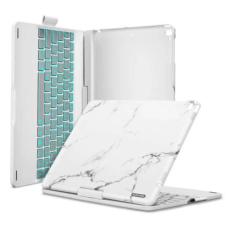Для iPad Pro 9,7 чехол, для iPad 9,7 чехол(/) 360 повернуть беспроводной BT 7 цветов светодиодный подсветка авто Пробуждение/сна крышка клавиатуры