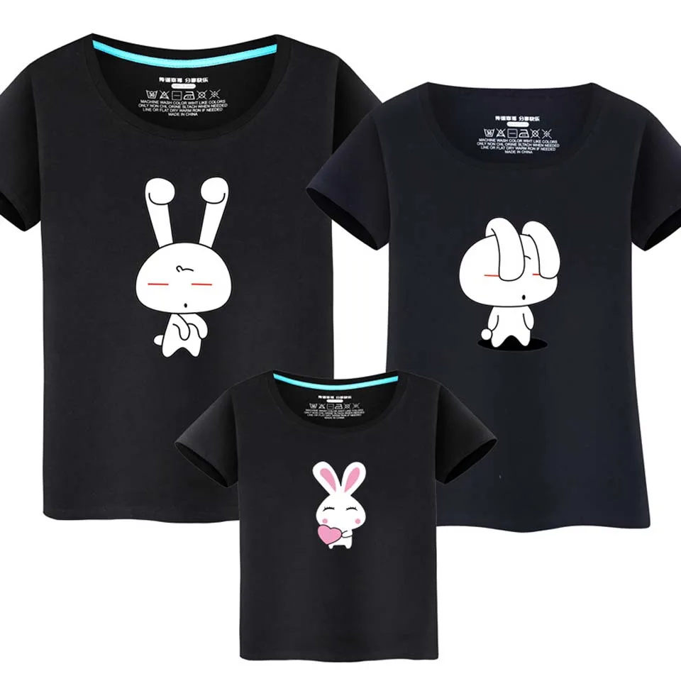 Купи 2018 Mother Son Outfits Cartoon T Shirts Family Matching Outfits Mommy and Me Clothes Mother Father Baby Family Look T-shirt за 309 рублей в магазине AliExpress