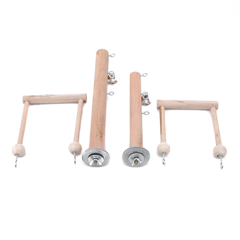 Натуральные Деревянные попугаи качели игрушка жердочка для птиц Висячие клетка