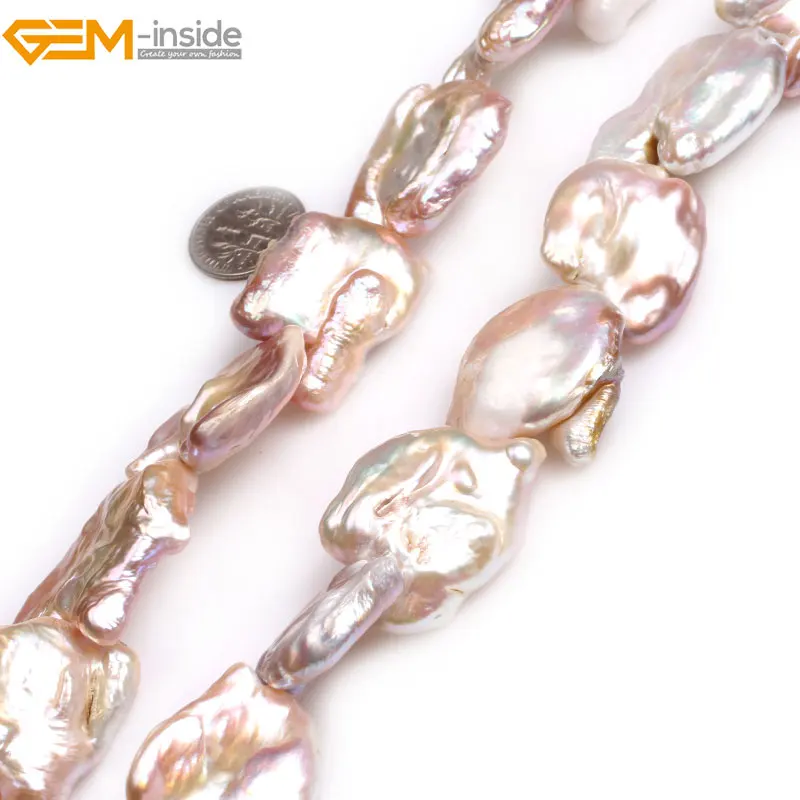 Бусины Бива с натуральным крупным белым и фиолетовым бусинами 15 дюймов|beads for