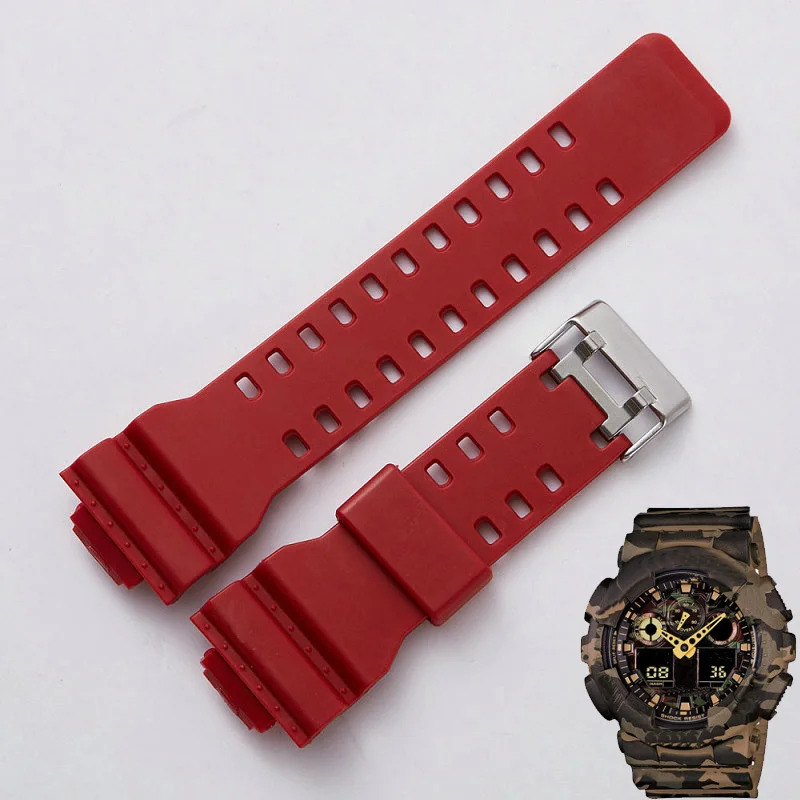 16 мм резиновые часы молодежное ремень для объектива с оптическими зумом Casio G-SHOCK