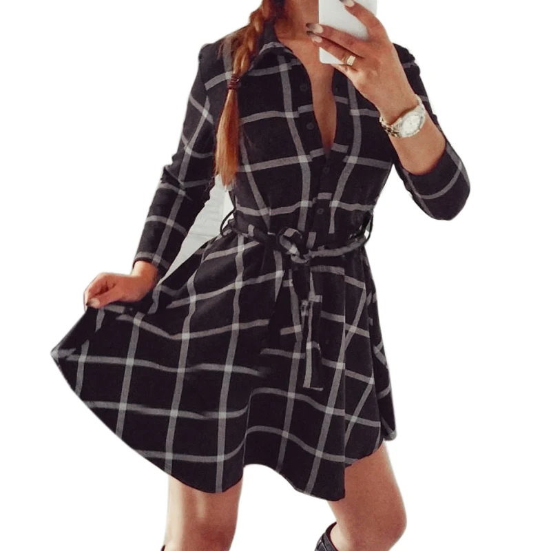 Платье рубашка MoYan женское винтажное большого размера|Женские платья| |