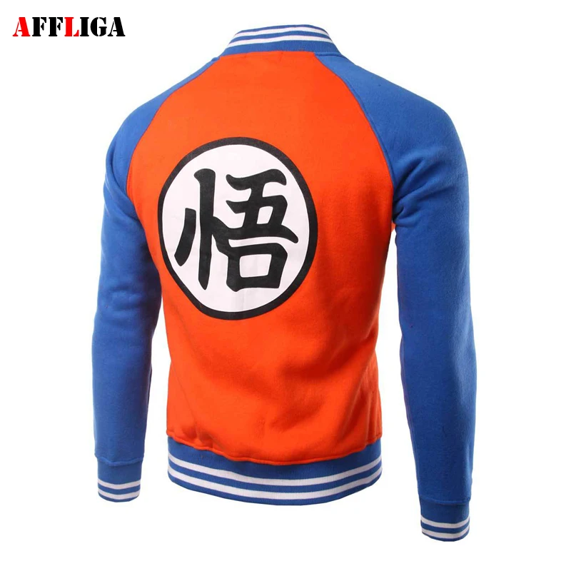 Новый японского аниме Dragon Ball Гоку Varsity Куртки 2017 весенние брендовые Повседневное