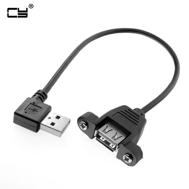 90 градусов левый Угловой USB 2 0 Мужской разъем к женскому удлинительному кабелю с
