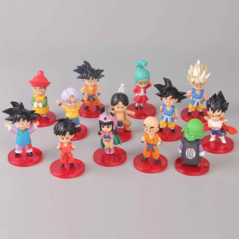 13pcs 13 шт./лот 11 см Dragon Ball Супер Саян Гоку Beerus Whis Веджета, Фриза Zamasu Frieza наборы фигурки модель игрушки - Цвет: 13pcs