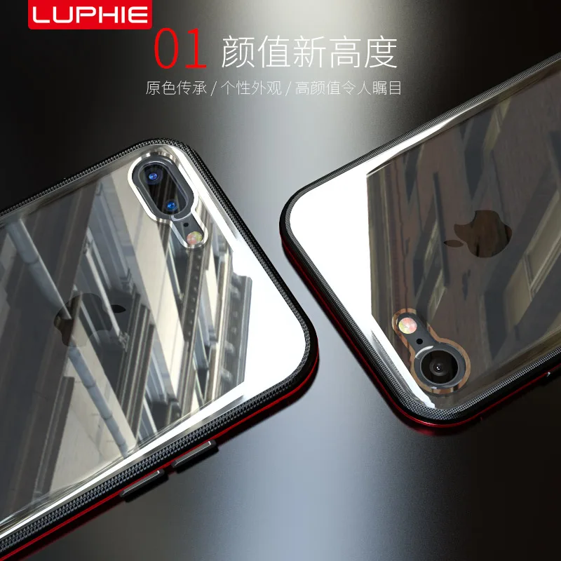 Роскошный Металлический Чехол-бампер для Apple iPhone 7, 8, закаленное покрытие, алюминиевый чехол для iPhone 8 plus, 7plus