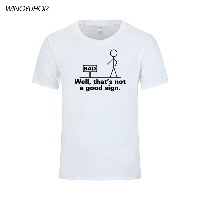 Ну это не хороший знак друг саркастическая графическая футболка Мужская