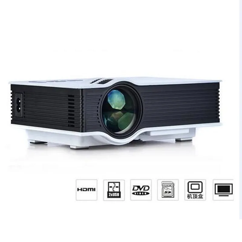 Оригинал UC40 1080 P Мини Пико Портативный HDMI/VGA/USB/SD Цифровой СВЕТОДИОДНЫЙ Проектор