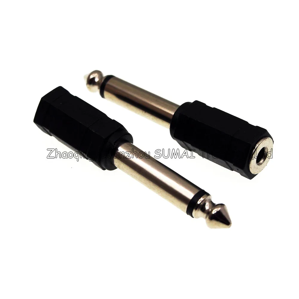Моно аудио адаптер с 6 35 мм на 3 5 переходник 1/4 &quotна 1/8&quot jack plug Studio Flash PC Sync