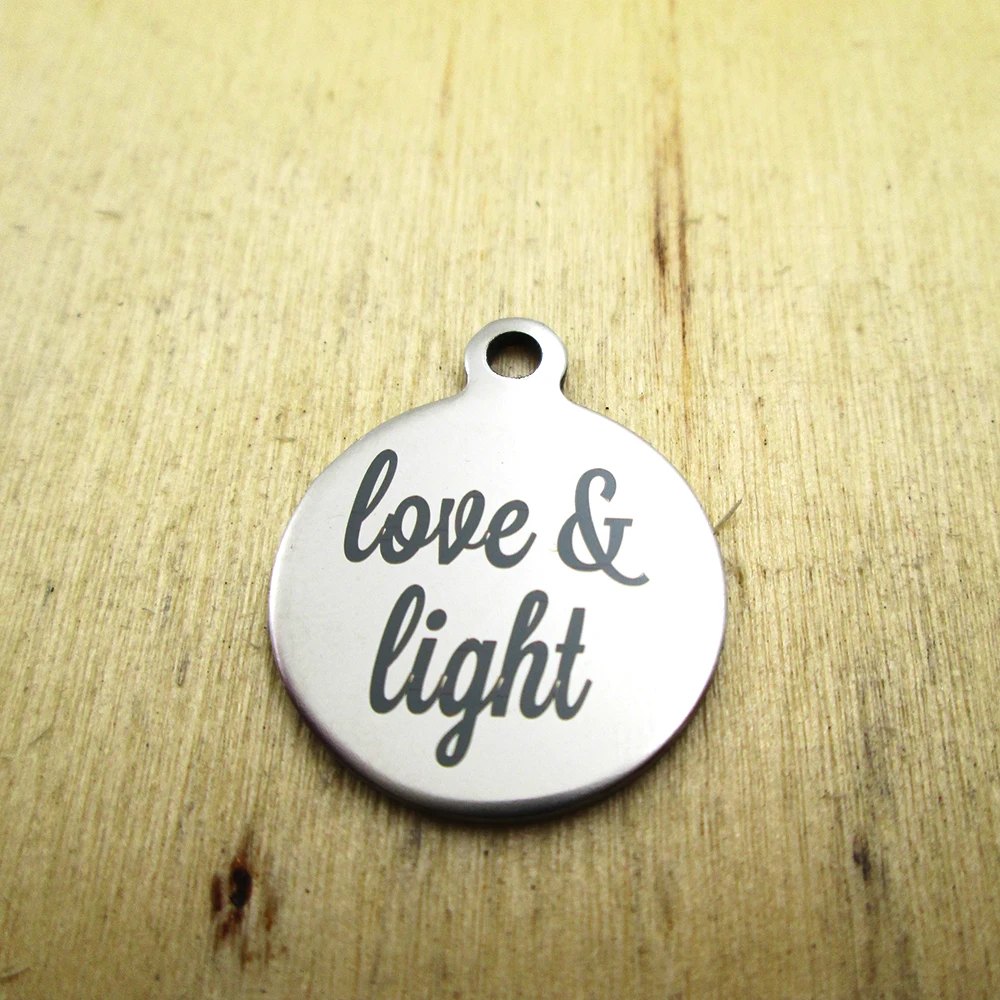 

Подвески из нержавеющей стали с лазерной гравировкой, «сделай сам», 10 шт./лот