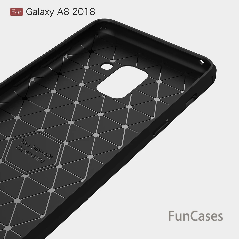 Чехол для samsung Galaxy A6 2018 чехол из углеродного волокна Мягкий A8 Plus Note 9 | Мобильные