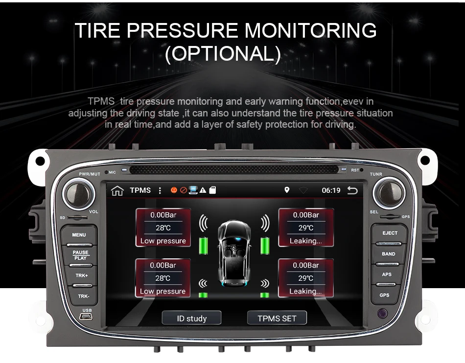 Eunavi 7 ''2 Din автомобильный DVD радио плеер для FORD/Focus/S-MAX/Mondeo/C-MAX/Galaxy gps Навигация стерео видео головное устройство автомобильный ПК bt