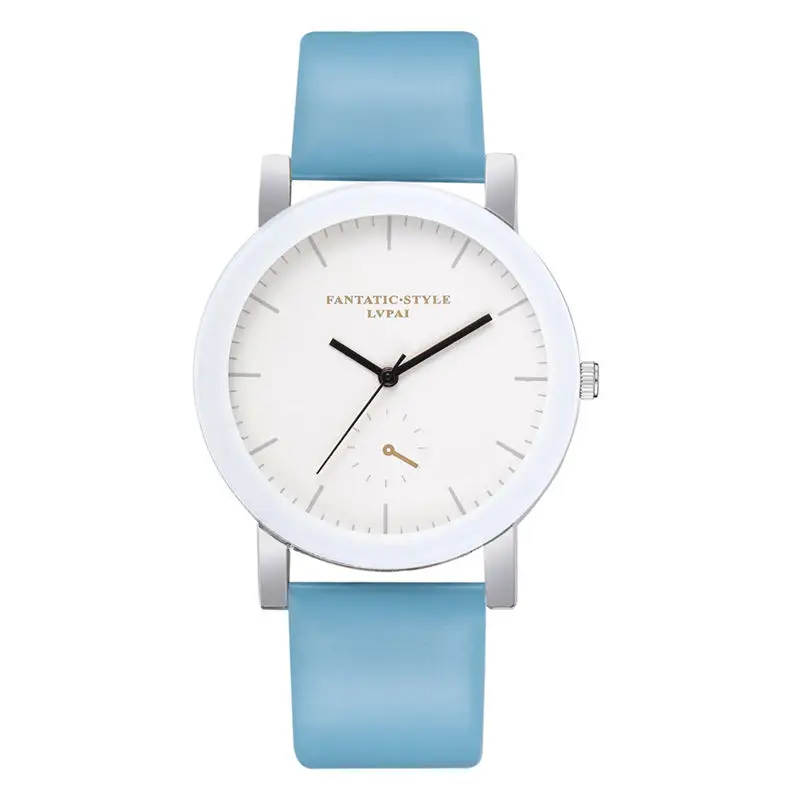 Light Blue Новинка Lvpai брендовые кварцевые часы для женщин роскошный белый браслет часы Женское платье креативные часы Relojes Mujer - Цвет: Light Blue