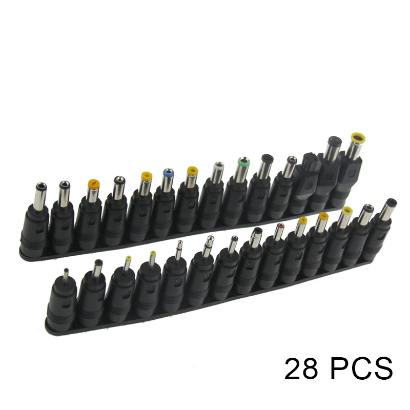 Универсальный 28 шт./компл. DC Power 5 5x2 1 мм Jack to Plug адаптер питания для ноутбука S288| |