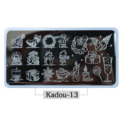 Kadou-13 MAFANAILS Рождество ногтей штамповки шаблон геометрии и кружева цветок 40 шаблон ногтей штамп лак изображение 6,5*12,5 см ногтей штамповки пластины - Цвет: Kadou-13