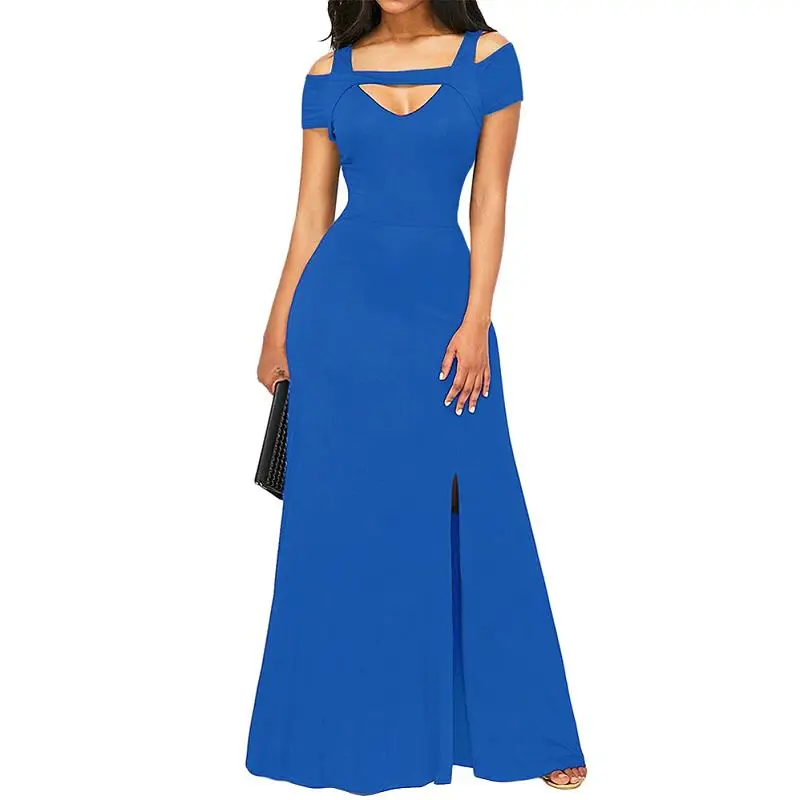 Женское винтажное длинное платье с открытыми плечами и высокой талией|vintage maxi