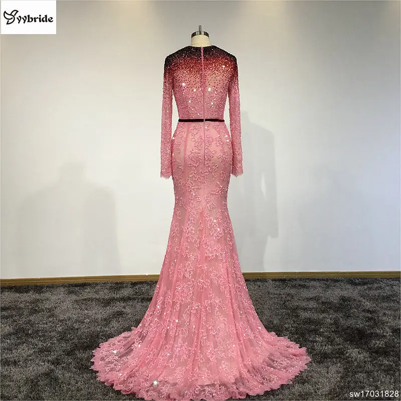 Женское вечернее платье Русалка Surmount длинное с длинным рукавом и высоким