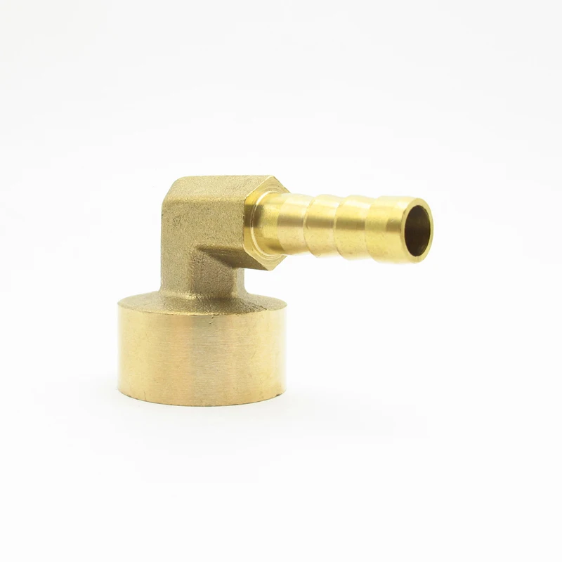 Латунный штуцер с зазубринами для шланга 14 мм внутренняя резьба BSP 3/8 дюйма угол 90