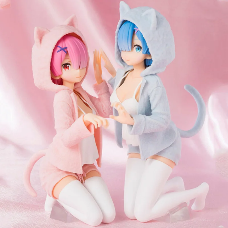 Фигурки японского аниме Re Zero фигурки Re:Life In A в другом мире от Rem ram экшн из ПВХ