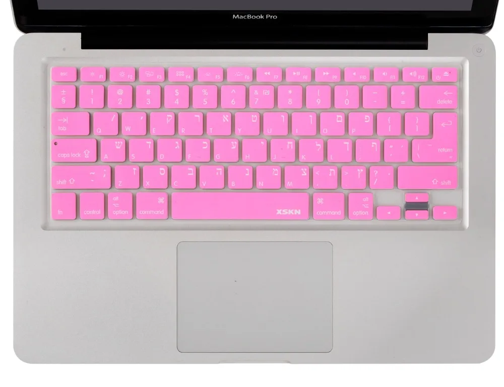 XSKN Иврит/Englsih силиконовый чехол для клавиатуры мягкий Израиль Apple MacBook Pro 13 15