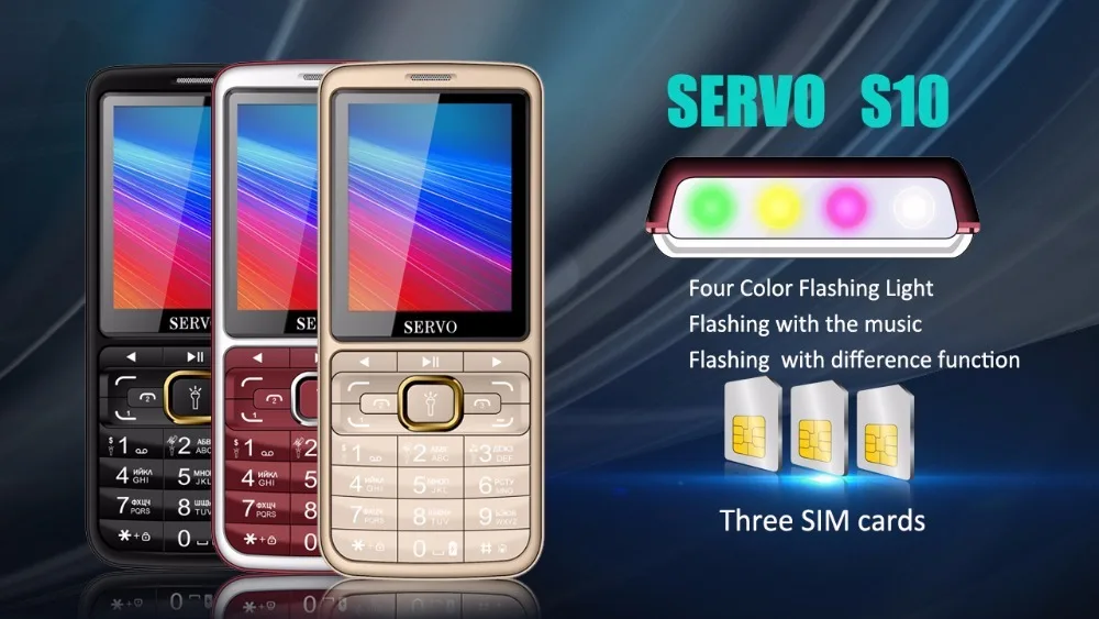 SERVO S10 power Bank Телефон 3 sim-карты большой динамик 2500 мАч мигающий светильник лампа против комаров 2,8 дюйма мобильный телефон