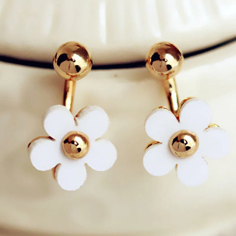 Женские серьги гвоздики в виде цветка ромашки 1 пара|Серьги-гвоздики| |