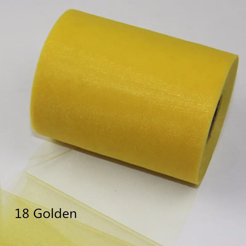 Golden WEIGAO/украшение на день рождения, 100 ярдов, фатиновая рулонная ткань, вечерние фатиновые юбки-пачки, принадлежности для самостоятельного изготовления помпонов, украшение стола - Цвет: Golden
