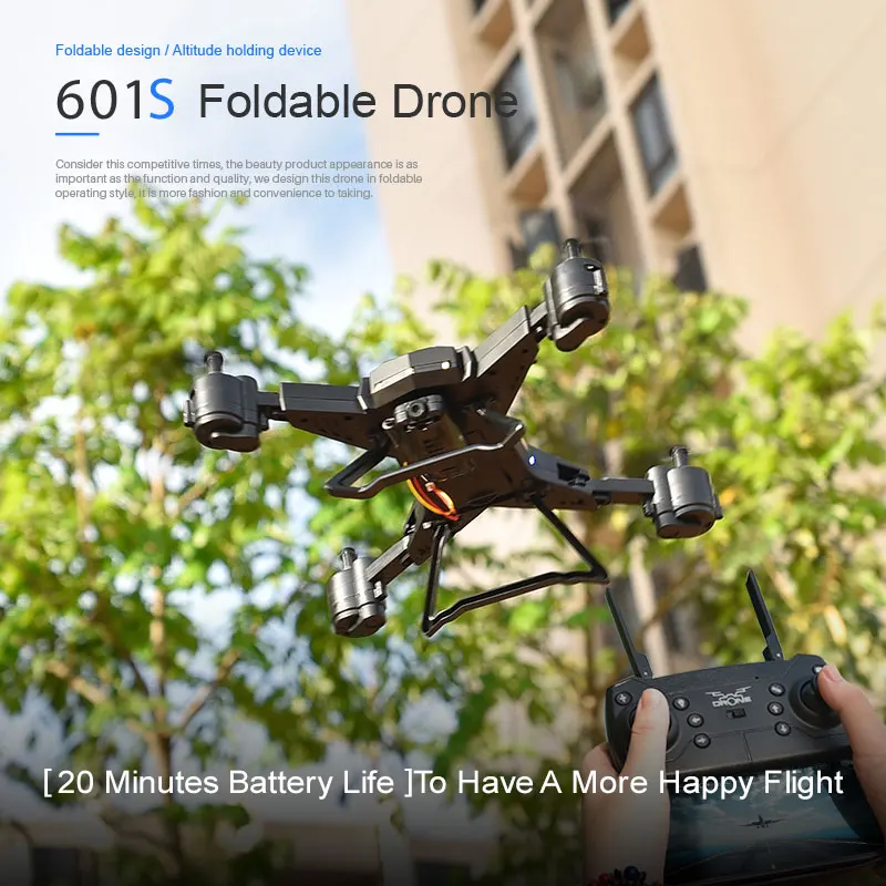 KY601S складной Дрон с Камера HD 1080 P Широкий формат WI-FI FPV удержания высоты RC