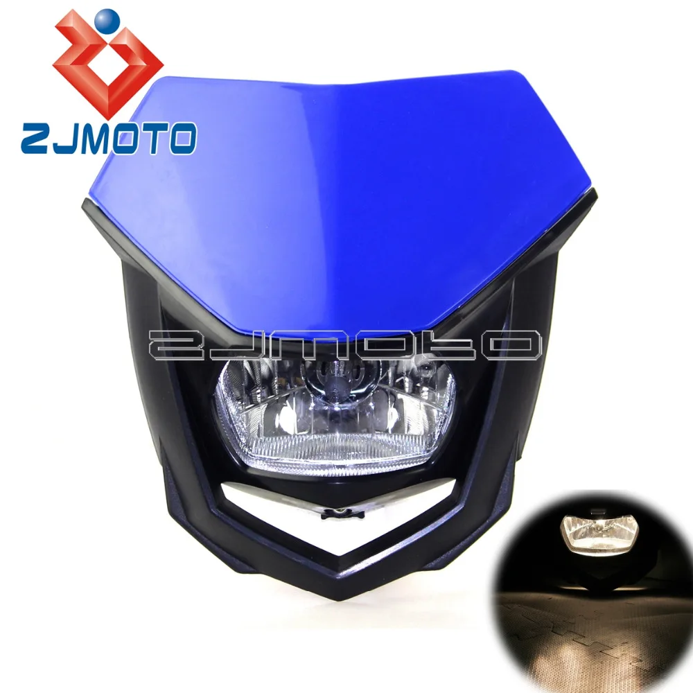 ZJMOTO H4 35 Вт фара обтекатель синяя внедорожная для мотоцикла передняя Yamaha YZ YZF WR WRF DT