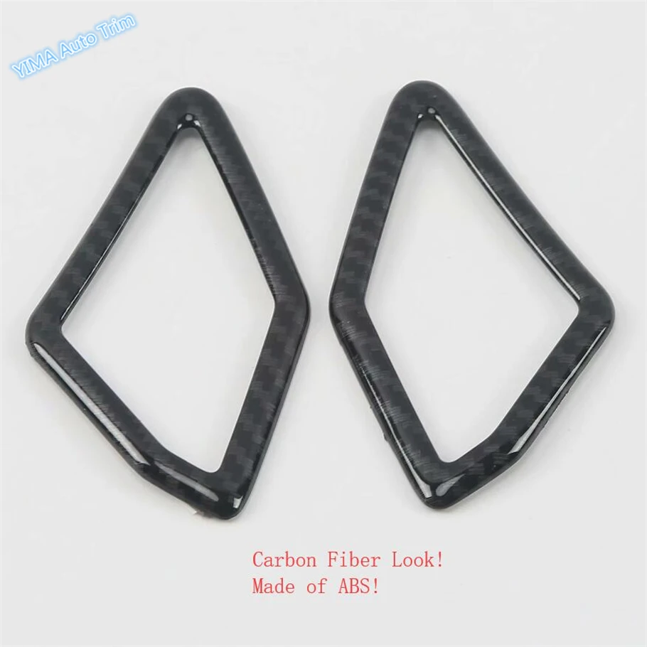 Lapetus Auto Styling Pillar A Stereo Speaker Audio Cover Trim Fit For Volkswagen T-Roc T Roc / Matte Carbon Fiber ABS